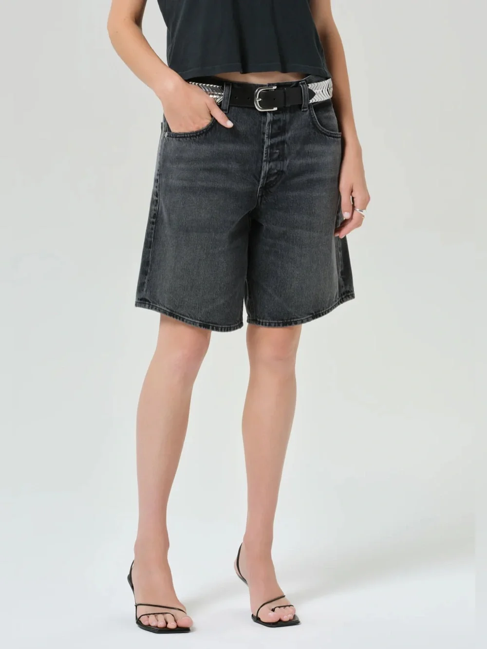 Citizens of Humanity Ayla Jean Shorts Vintage Black size 27 Blokecore Streetwear
